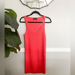 10 Crosby Derek Lam for Barney's New York Red Ribbed Knit Dress Size XS